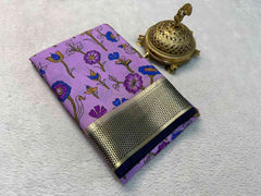 Royal Modern Print Designer Silk Saree with Blouse