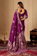 Heritage Mustard Silk Saree with Rich Zari Border & Classic Pallu