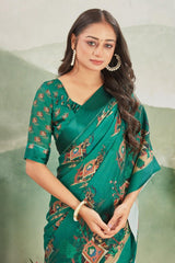 Classic Charm: Crepe Silk Saree with Matching Satin Blouse
