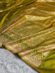 Satin Silk Banarasi Saree | Traditional Booti Weaving | 7 Rich Colors
