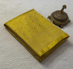 Meenakari Soft Brocade Silk Saree with Zari Weaving