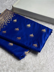 Satin Silk Banarasi Saree | Traditional Booti Weaving | 7 Rich Colors