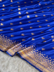 Satin Silk Banarasi Saree | Traditional Booti Weaving | 7 Rich Colors