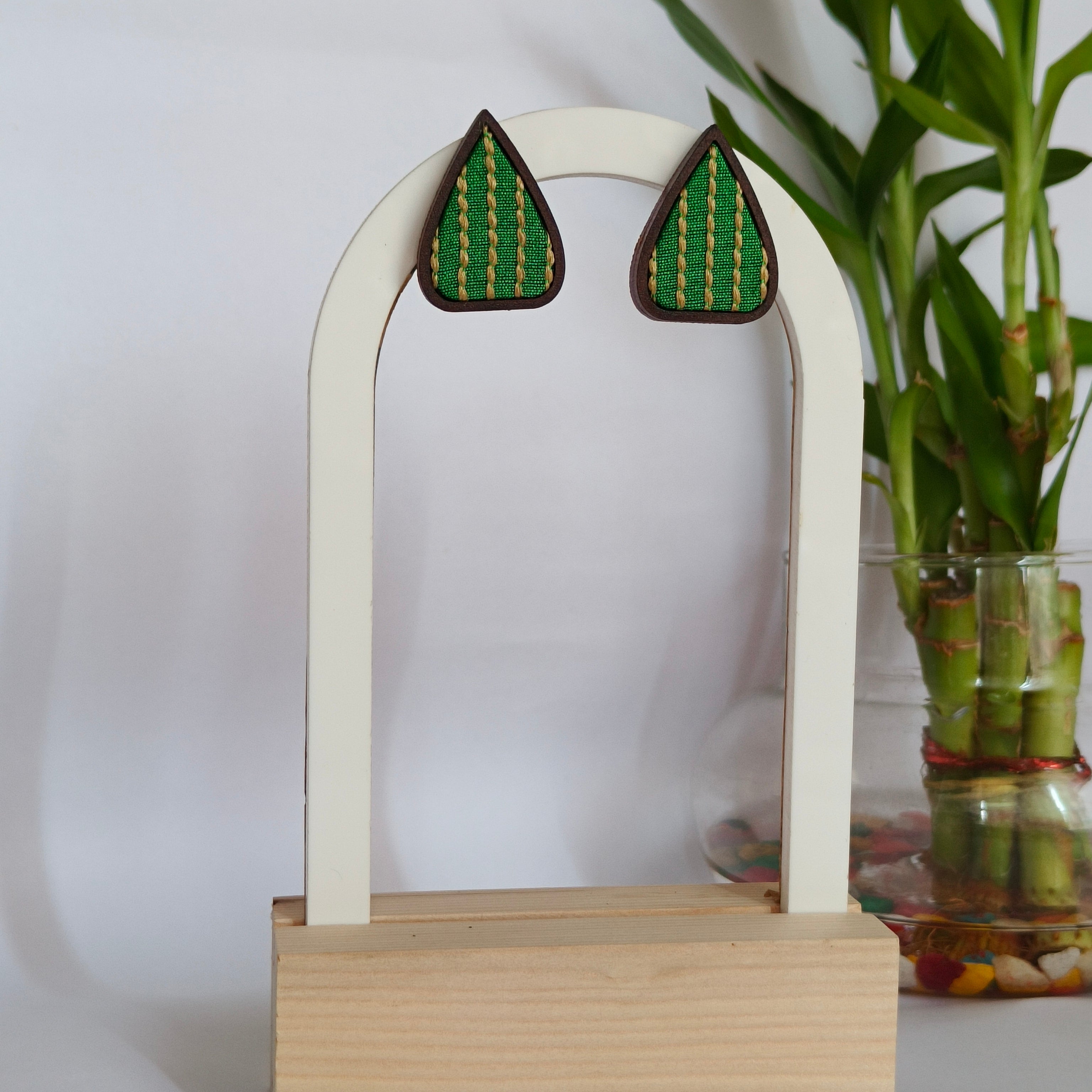 Green Teardrop wood