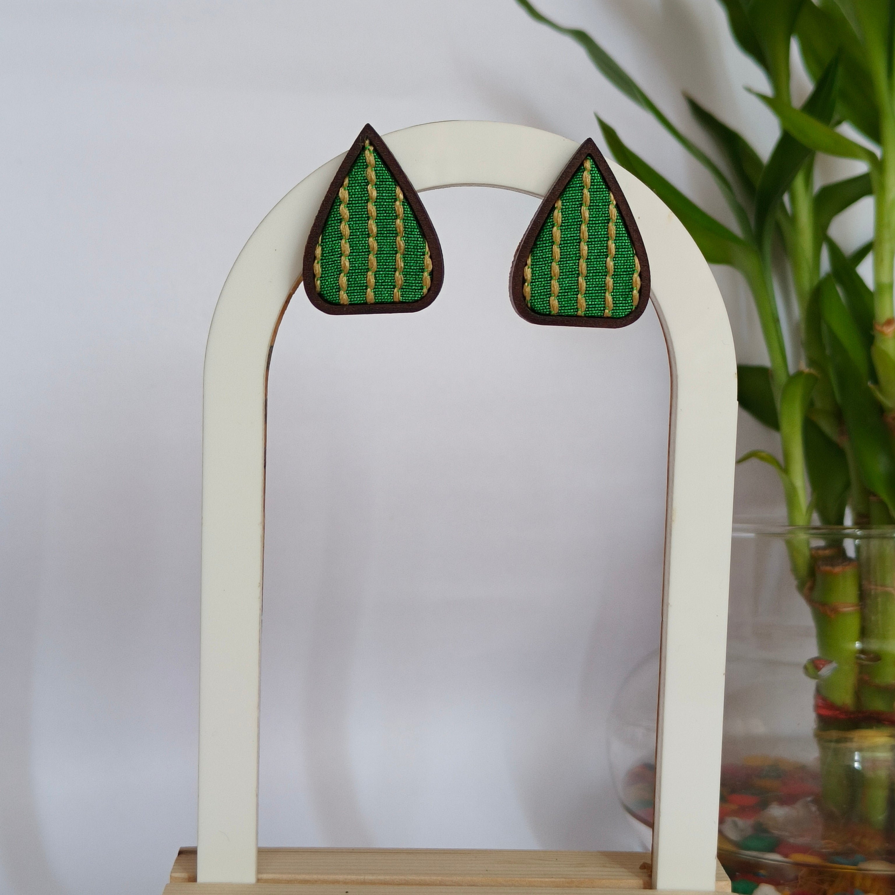 Green Teardrop wood