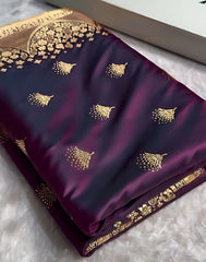 Satin Silk  Banarasi Saree | Traditional Booti Weaving | 7 Rich Colors