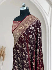 Satin Silk  Banarasi Saree | Traditional Booti Weaving | 7 Rich Colors