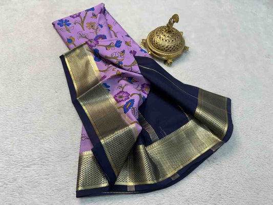 Royal Modern Print Designer Silk Saree with Blouse
