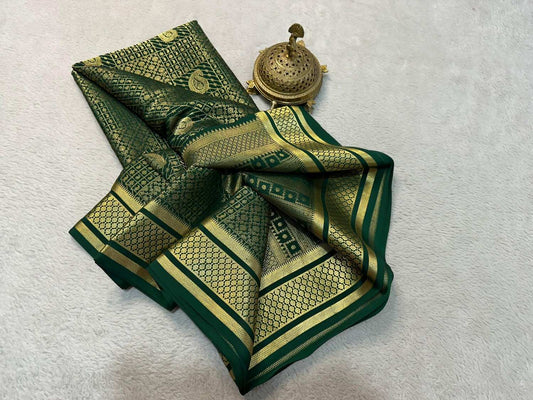 Royal Mango Weave Pure Silk Saree
