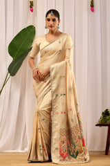 Satin Silk Saree with Traditional Motifs – Classic Indian Ethnic Wear