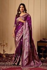 Heritage Mustard Silk Saree with Rich Zari Border & Classic Pallu