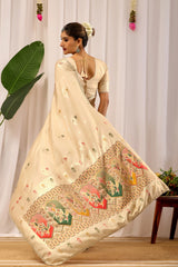 Satin Silk Saree with Traditional Motifs – Classic Indian Ethnic Wear