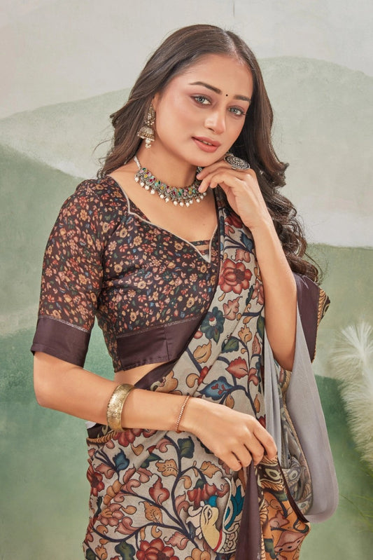 Artistry Woven in Silk: Kalamkari Crepe Collection