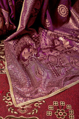 Heritage Mustard Silk Saree with Rich Zari Border & Classic Pallu