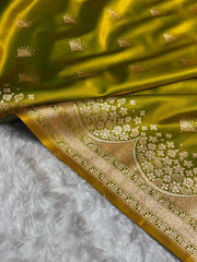 Satin Silk  Banarasi Saree | Traditional Booti Weaving | 7 Rich Colors