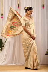 Satin Silk Saree with Traditional Motifs – Classic Indian Ethnic Wear