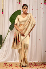 Satin Silk Saree with Traditional Motifs – Classic Indian Ethnic Wear