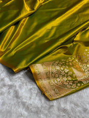 Satin Silk  Banarasi Saree | Traditional Booti Weaving | 7 Rich Colors