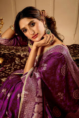 Heritage Mustard Silk Saree with Rich Zari Border & Classic Pallu