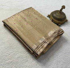Meenakari Soft Brocade Silk Saree with Zari Weaving