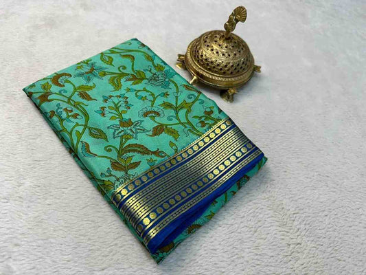 Exclusive Modern Print Mysore Crepe Saree for Women