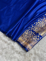 Satin Silk  Banarasi Saree | Traditional Booti Weaving | 7 Rich Colors