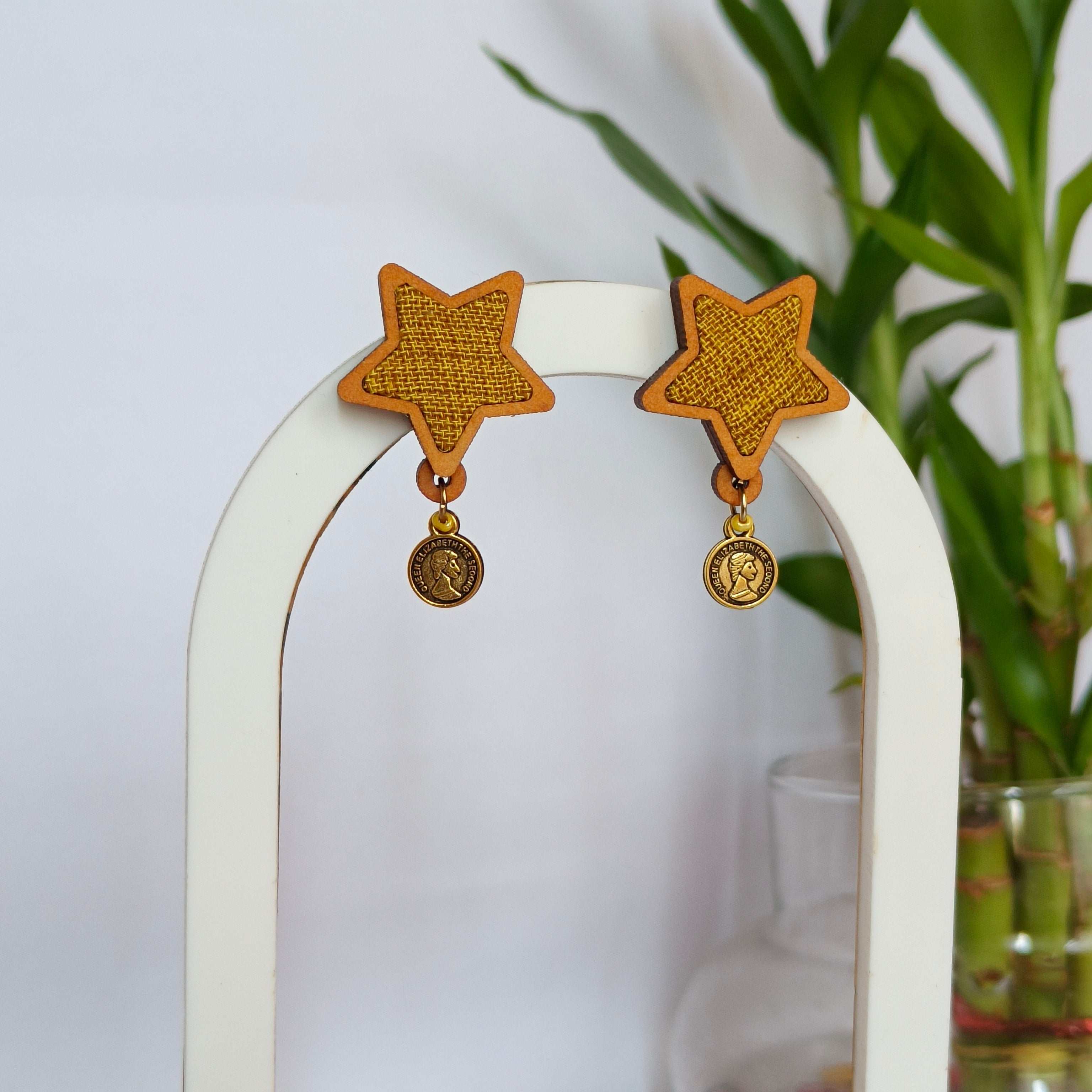 Yellow Star Studs